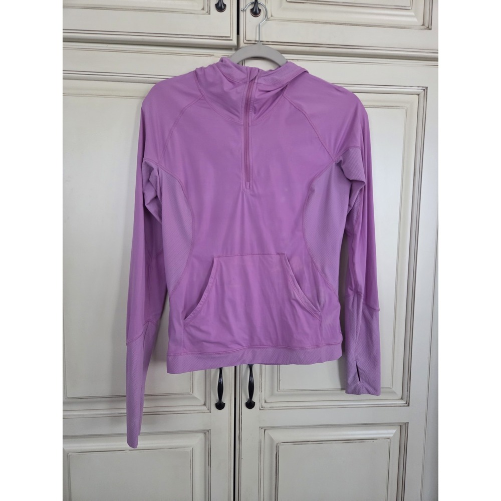 Lululemon Sleek Performance Half Zip Hoodie 6 Medium? Pinkish‎ Lavender